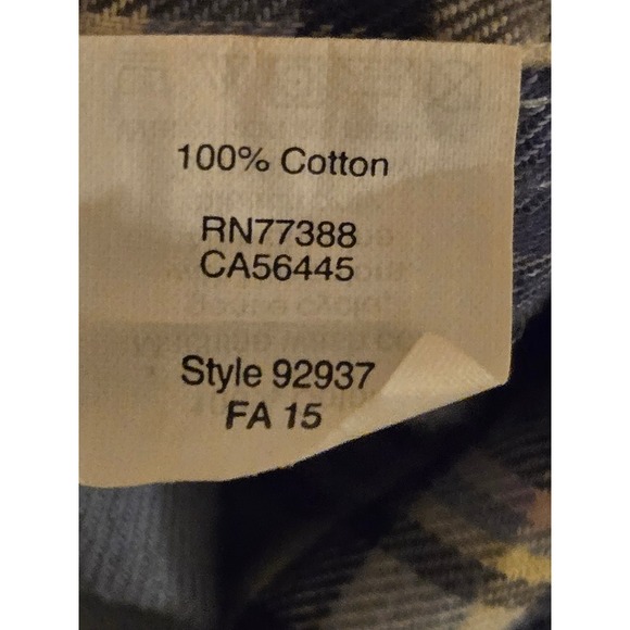 J Crew Slim Fit Plaid Flannel‎ Shirt Mens XL Blue/Gray Cotton Button Down - Picture 4 of 7